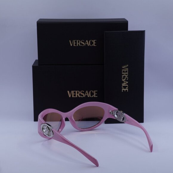 Versace VE4485 5521/Z Cat Eye Sunglasses – Shiny Pink/Pink with Rose Gold Mirror main image 5